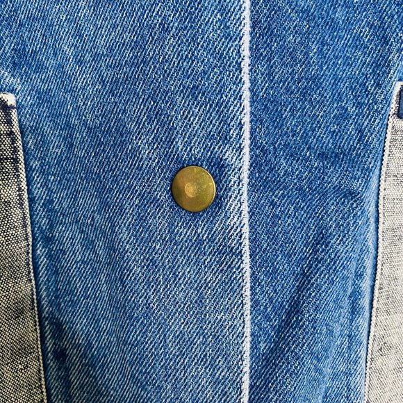 Ciotti Denim Vtg Jean Jacket Bomber Sz M Y2K Color Block Skater Streetwear 80s - Picture 3 of 13